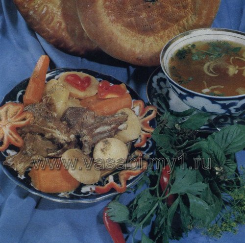 супы с овощами на мясном бульоне - КАЙНАТМА ШУРВА