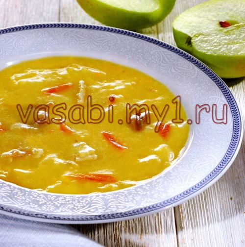 куриный суп яблоками