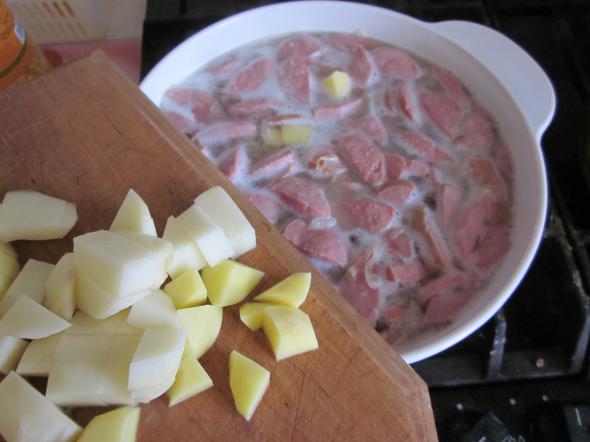 рецепт томатного супа с копчеными сосисками