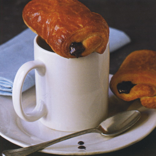 слойки с шоколадом