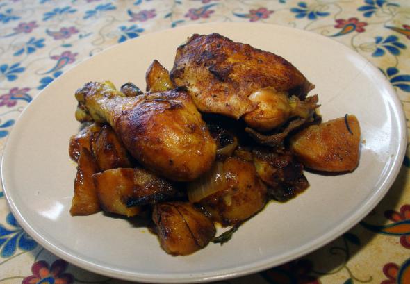 курица с картошкой рецепт фото
