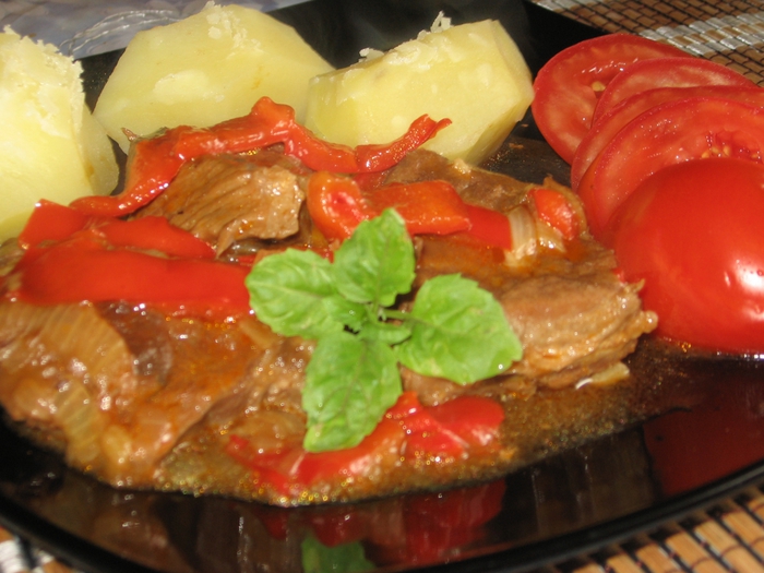 рецепт мяса с перцем