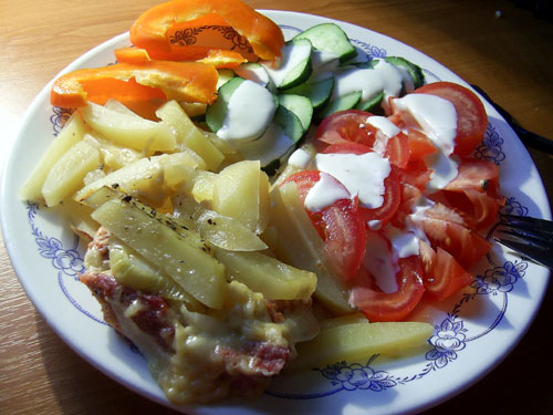 мясо в ананасовом соке с картошкой