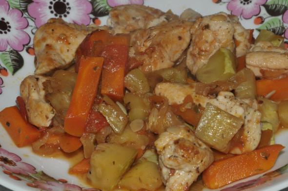 мясо с овощами