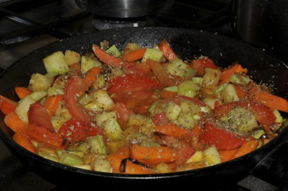мясо с овощами