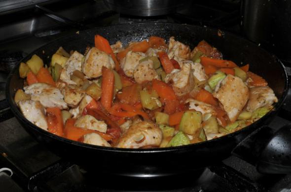 мясо с овощами