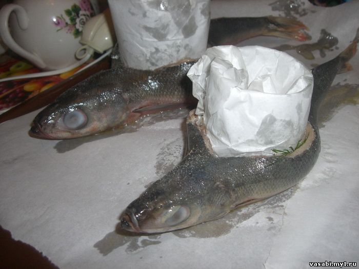 Речная форель с начинкой.