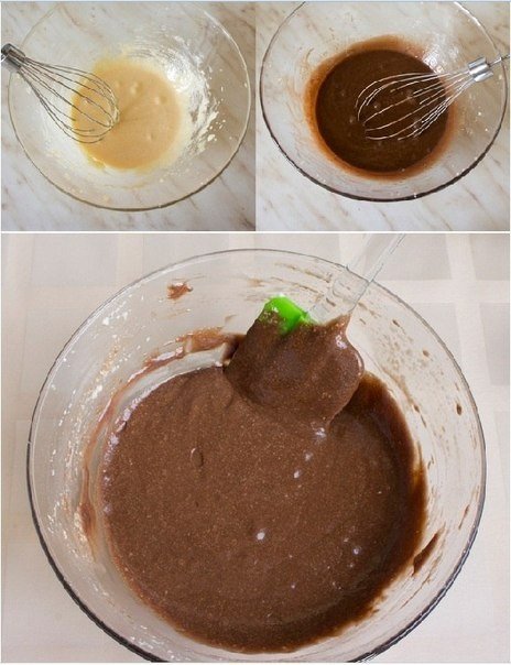 шоколадно творожный мягкий пирог