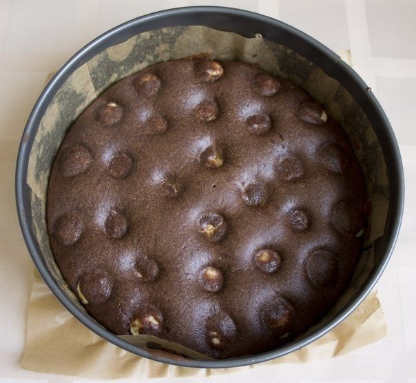 шоколадно творожный мягкий пирог