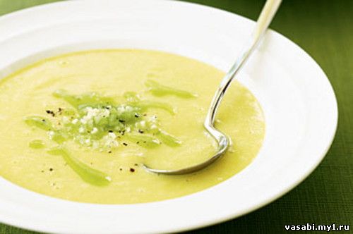 Кукурузный суп с зеленым луком