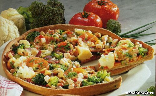 Пицца с овощами 