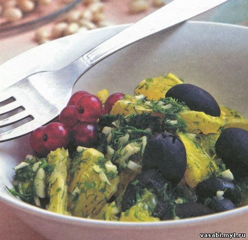 Маслины с апельсином и укропом