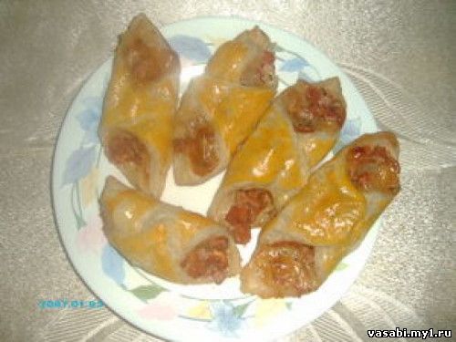 Рецепт конвертиков с моцареллой