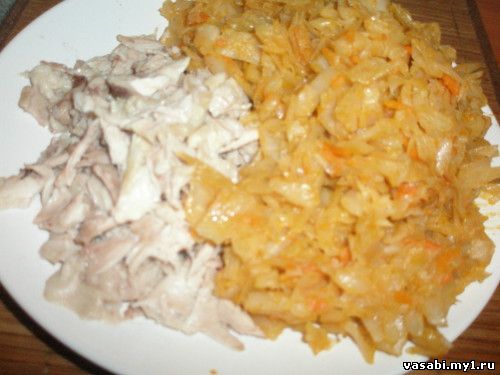 пирог с капустой и курицей