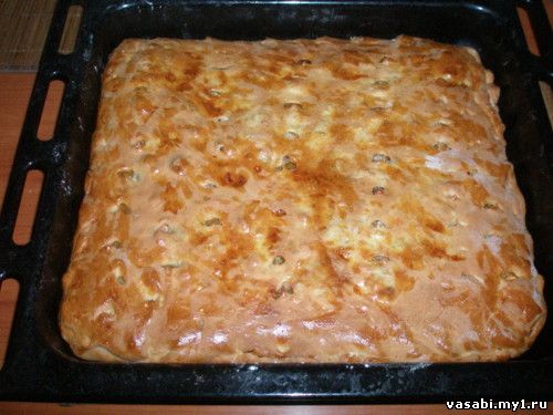 пирог с капустой и курицей