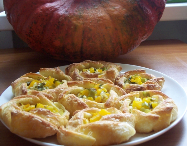 Пирожки с тыквой и рокфором