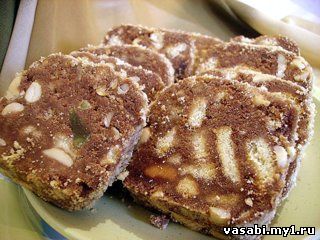 Сладкая колбаса из печенья