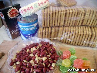 Сладкая колбаса из печенья