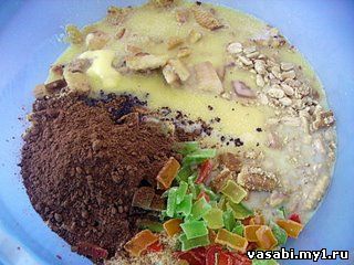 Сладкая колбаса из печенья