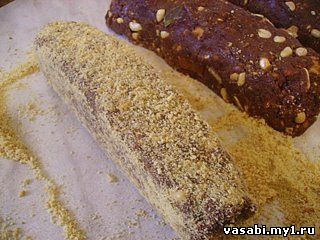 Сладкая колбаса из печенья