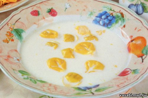 Суп молочный с вареничками